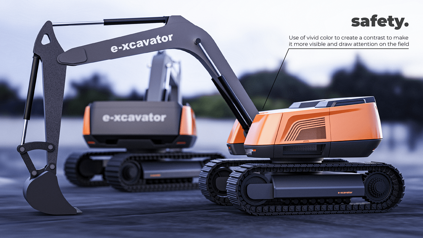 excavating machinery，industrial design，vehicle，user interface，