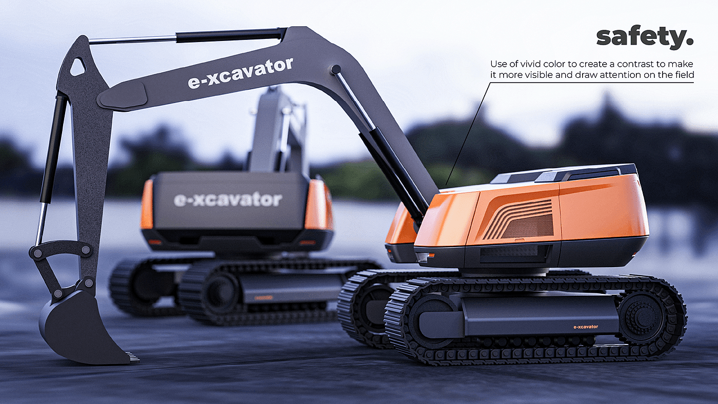 excavating machinery，industrial design，vehicle，user interface，