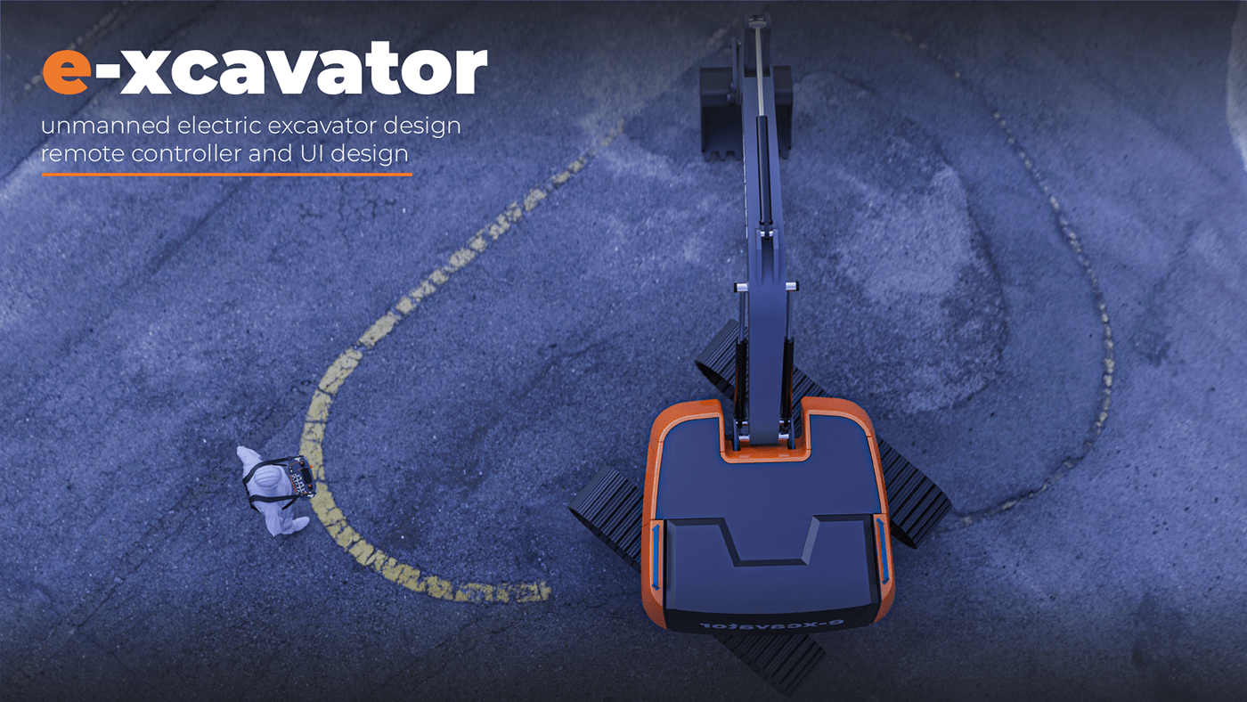 excavating machinery，industrial design，vehicle，user interface，