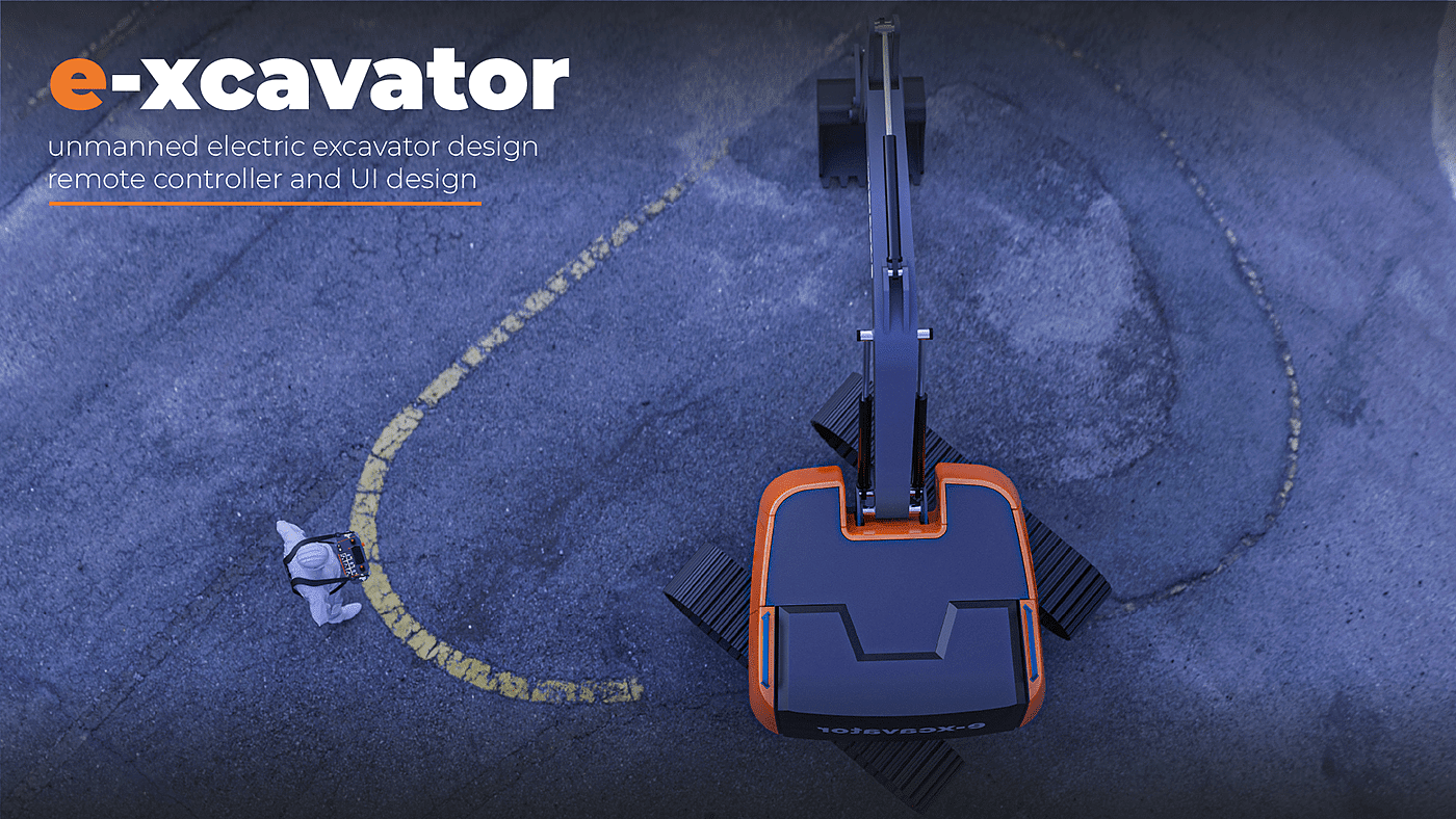 excavating machinery，industrial design，vehicle，user interface，