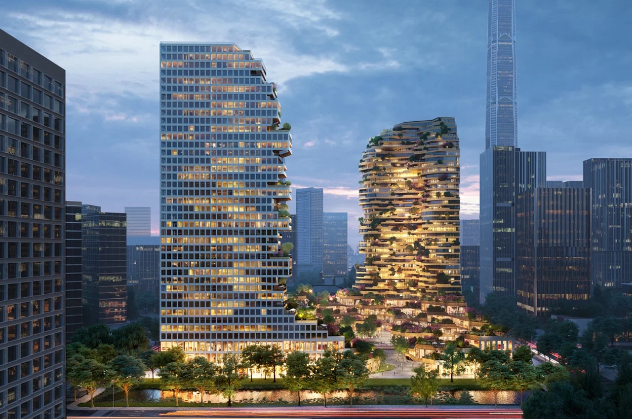 skyscraper，Architectural design，MVRDV，Lamination，L-shaped，