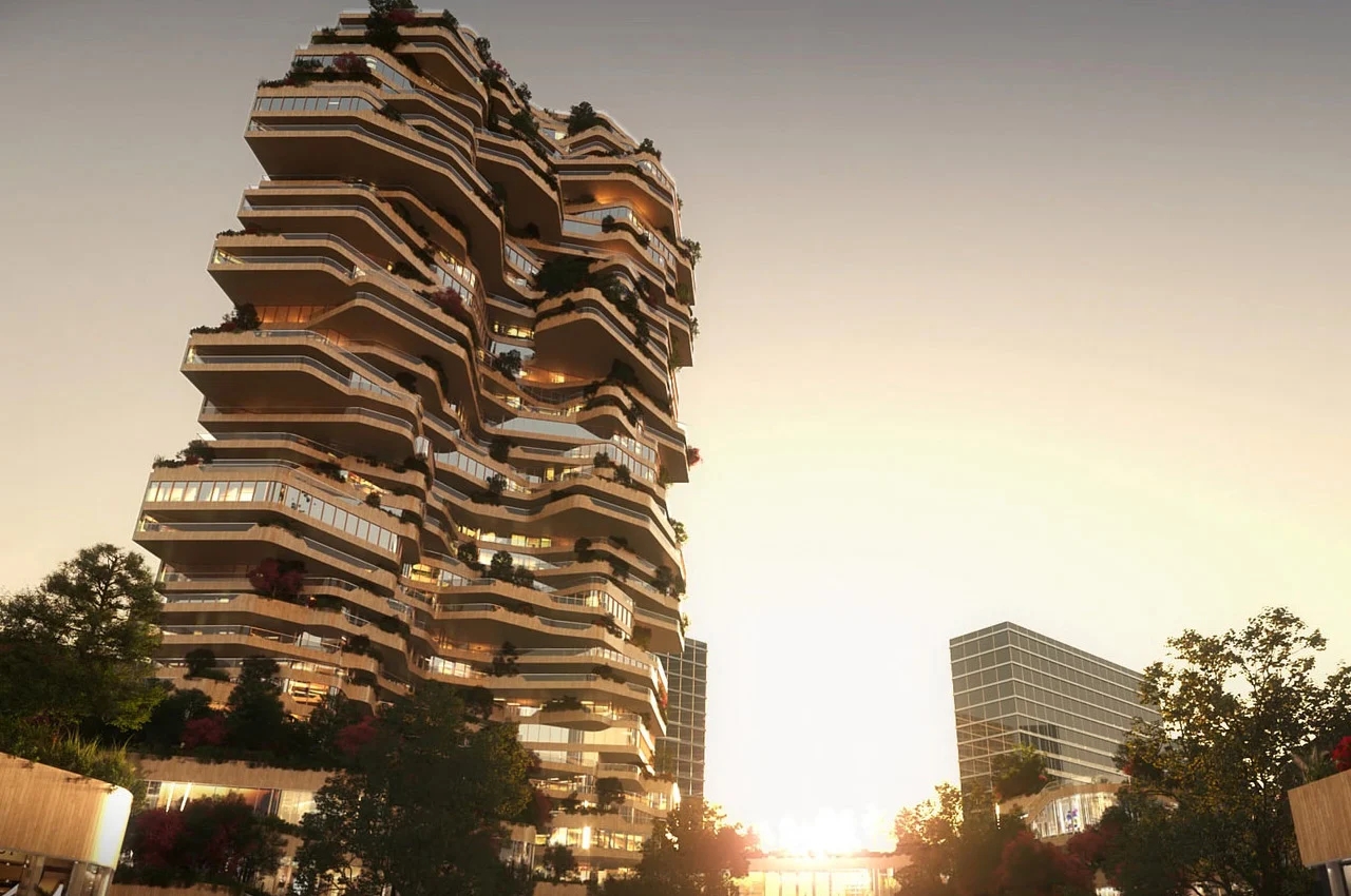 skyscraper，Architectural design，MVRDV，Lamination，L-shaped，