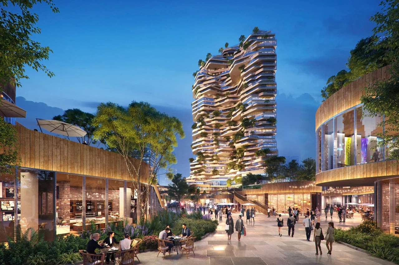 skyscraper，Architectural design，MVRDV，Lamination，L-shaped，