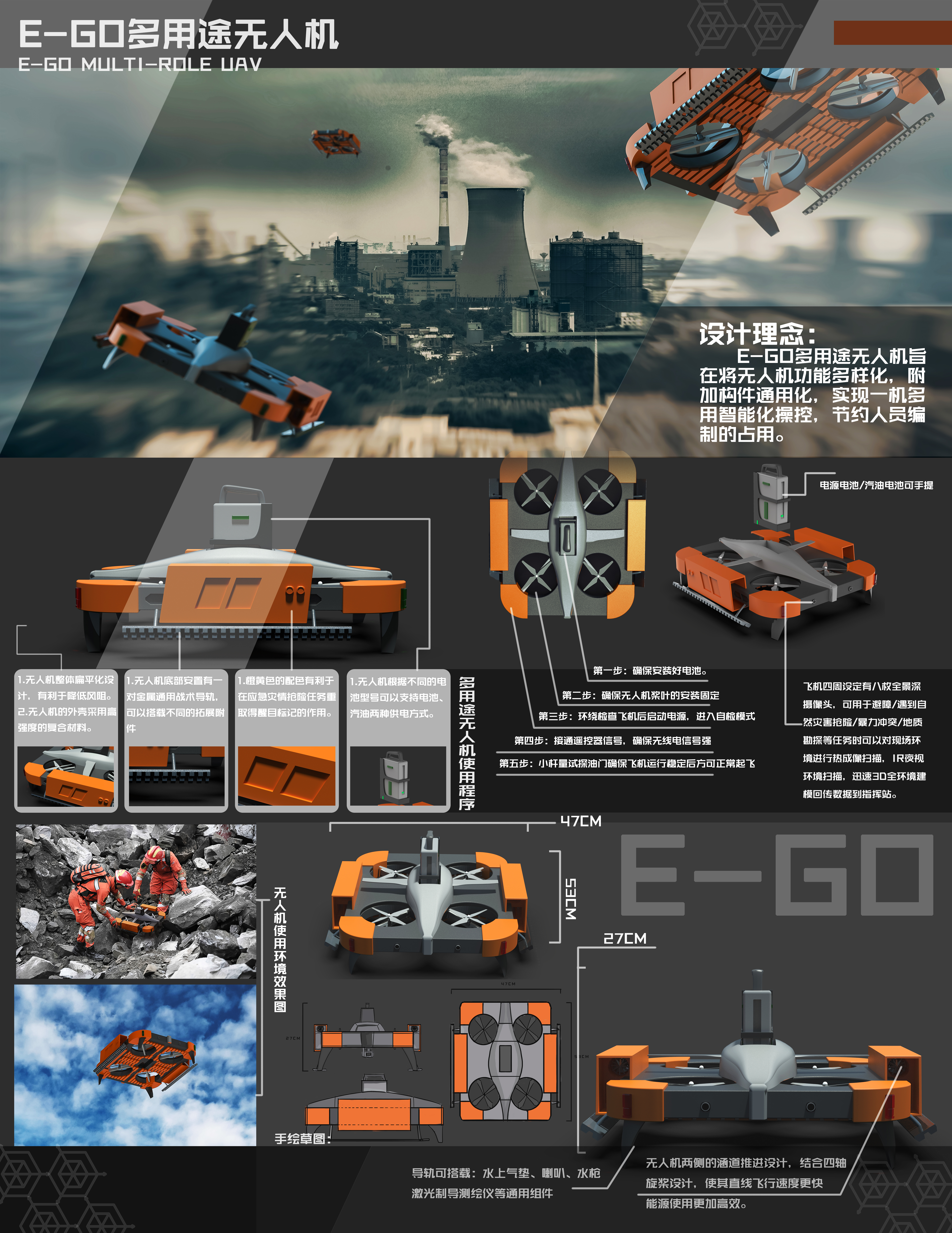 UAV，UAV，Multipurpose UAV，E-GO，