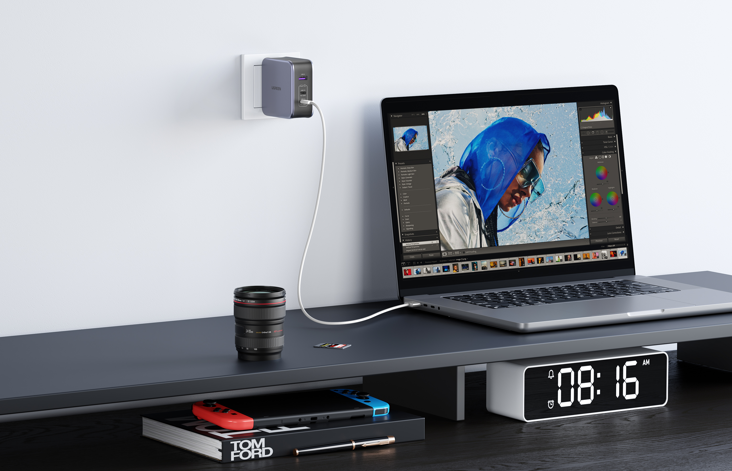 Product rendering，keyshot，Digital product rendering，Charging head，