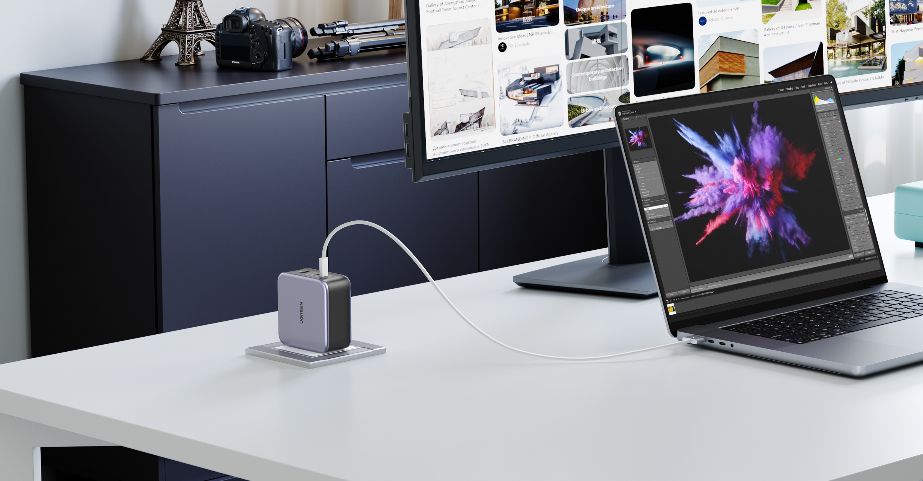 Product rendering，keyshot，Digital product rendering，Charging head，