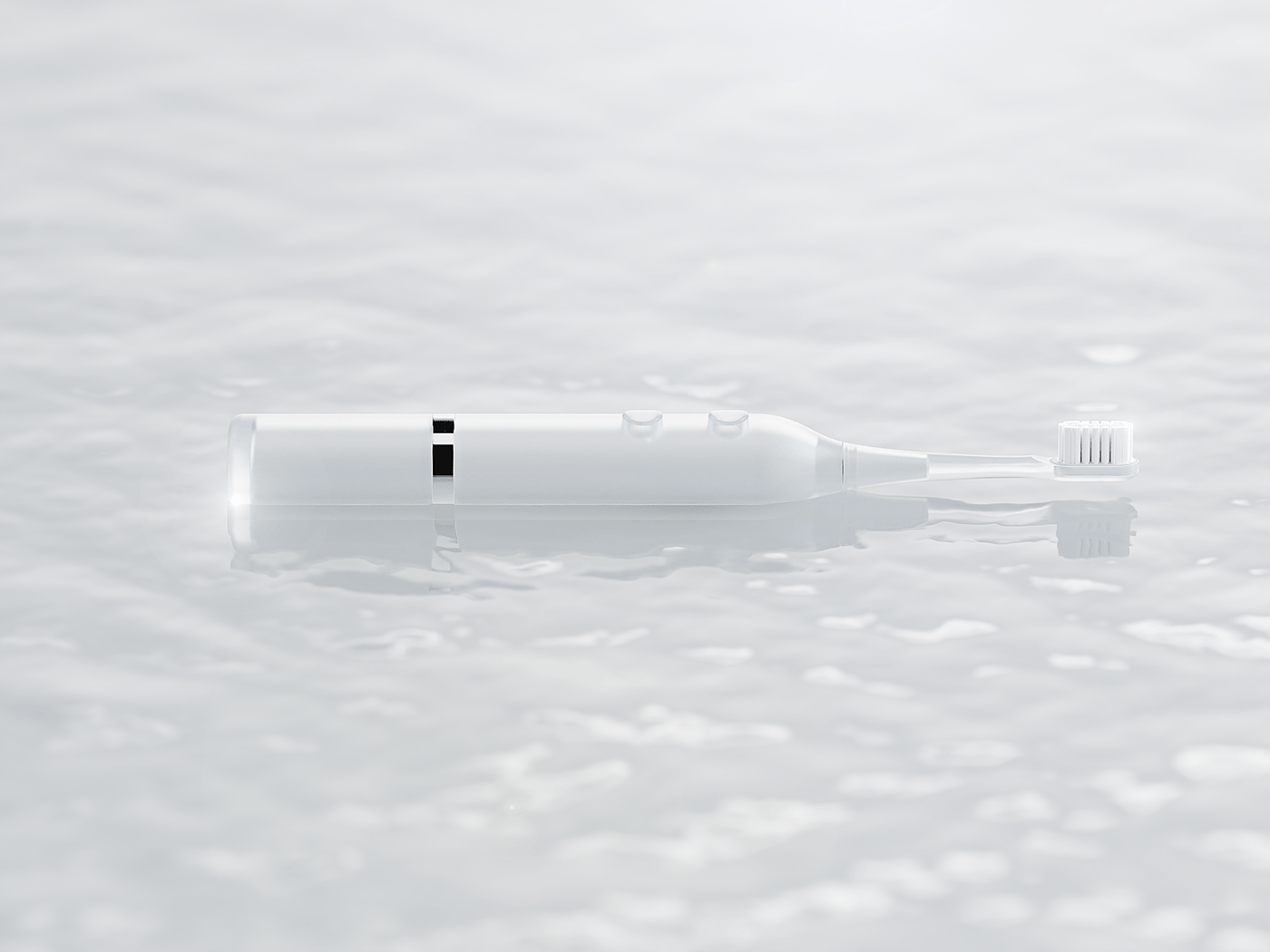 Second White，Electric toothbrush，product design，"Glacier"，white，