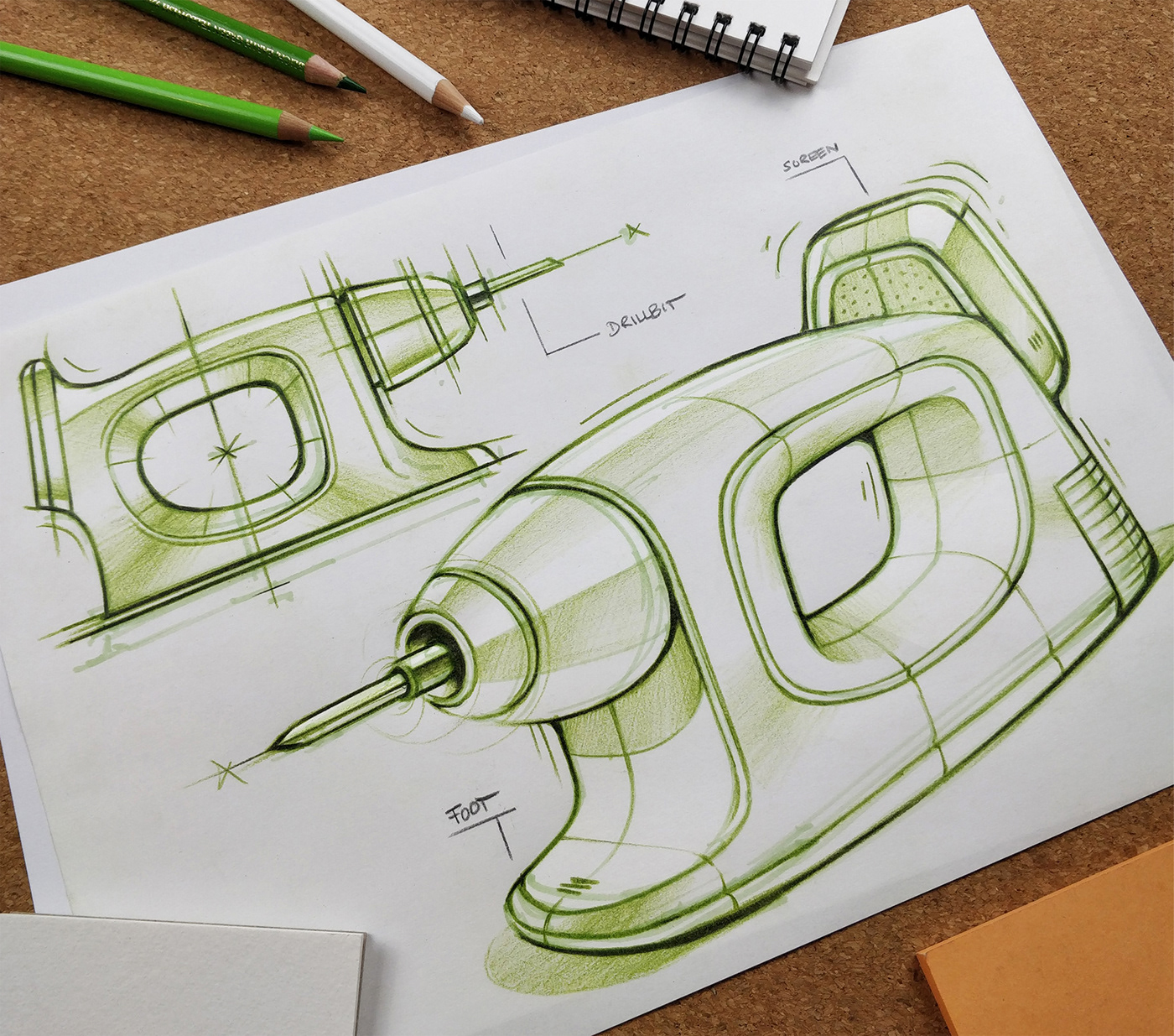 Marius Kindler，Sketch，two thousand and twenty-two，Hand drawn products，Marker expression，