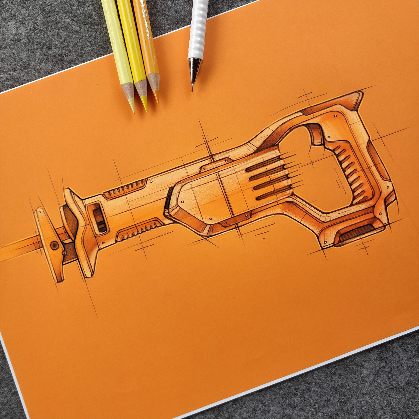 Marius Kindler，Sketch，two thousand and twenty-two，Hand drawn products，Marker expression，