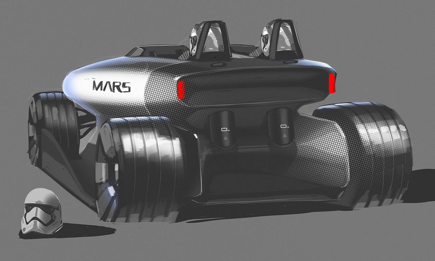 industrial design，Hand drawn，Render，automobile，