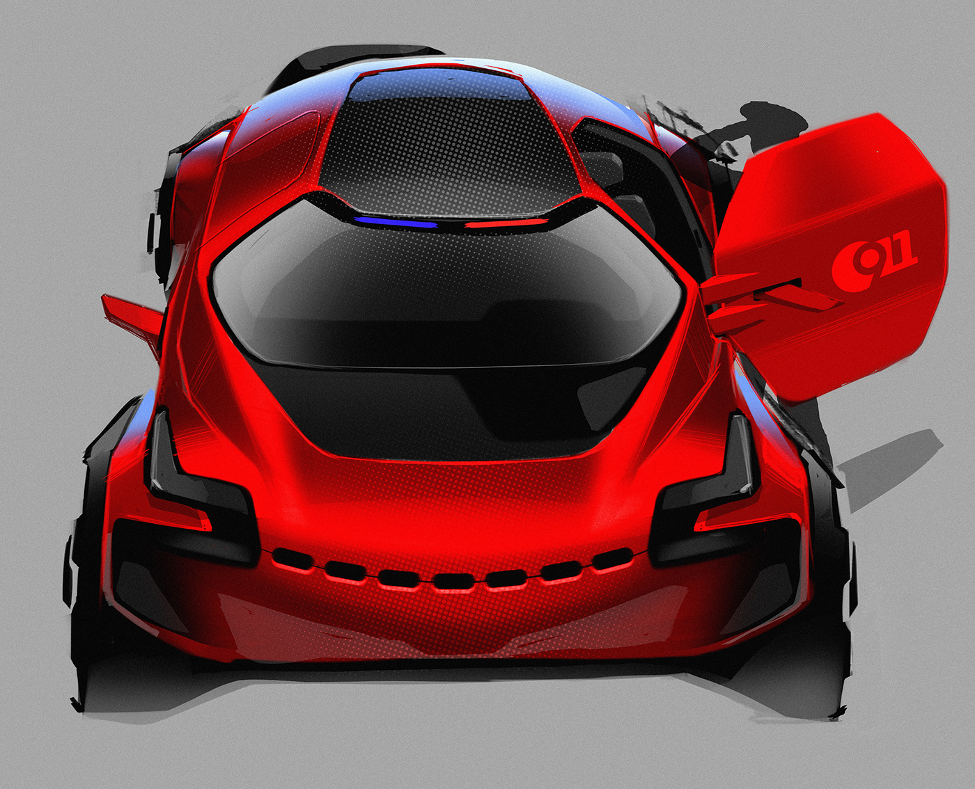 industrial design，Hand drawn，Render，automobile，
