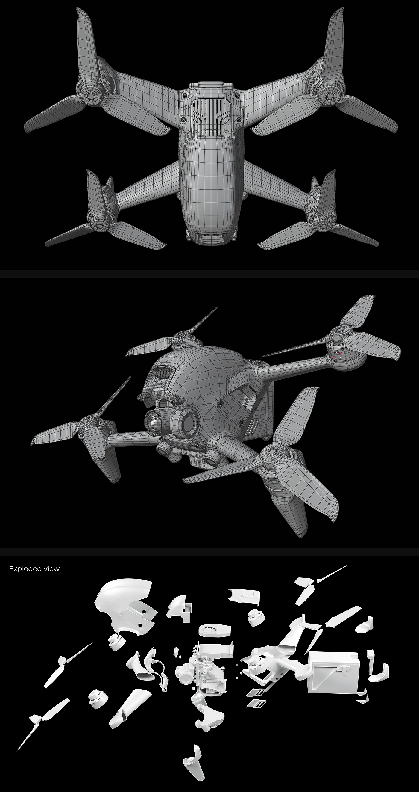 3D model，Render，cgi，DAY，FPV，industrial design，product design，