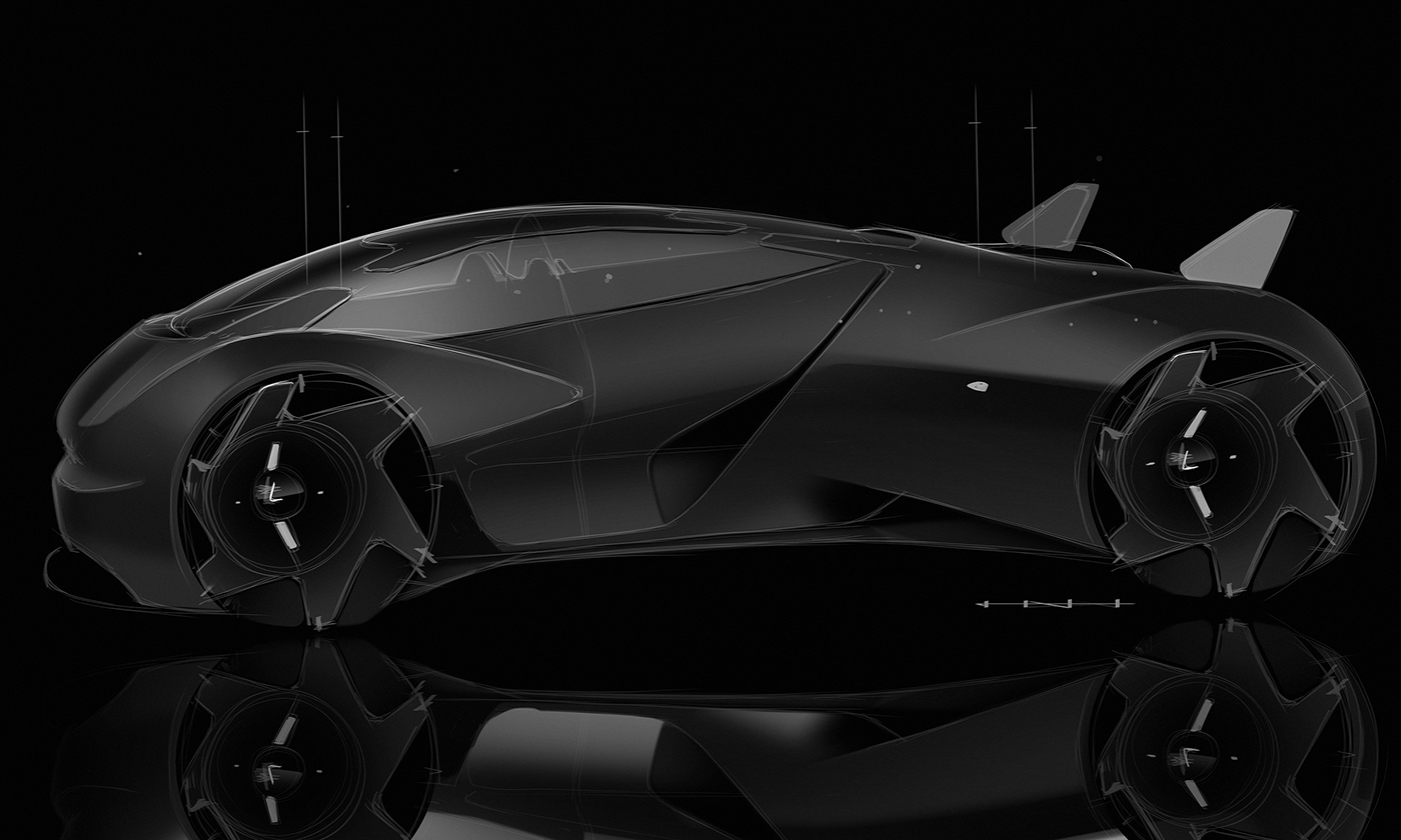 industrial design，Hand drawn，Render，automobile，