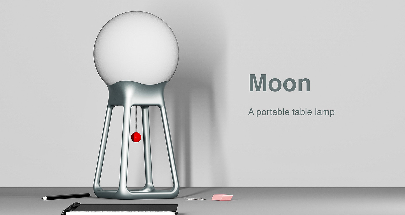 Desk lamp，ornament，spherical，Moon，