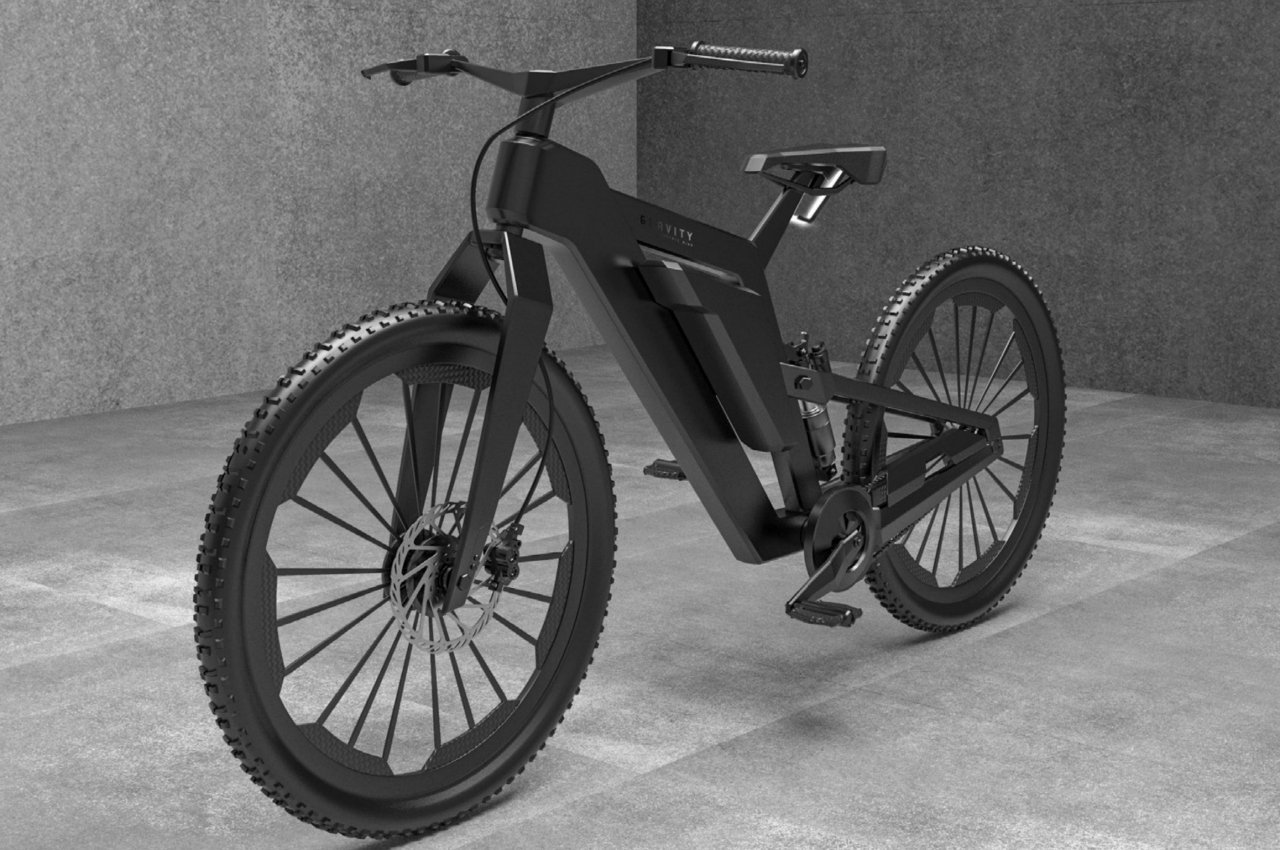 Electric bicycle concept，gravity，product design，Removable battery design，sustainable，