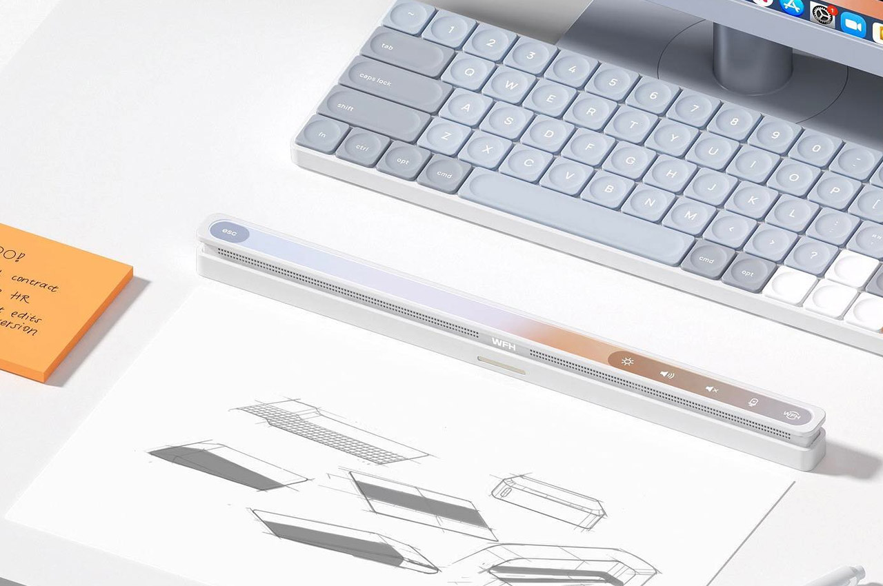 acollective，WFH keyboard，product design，Interactive keyboard，Ergonomics，Special keyboard for home office，