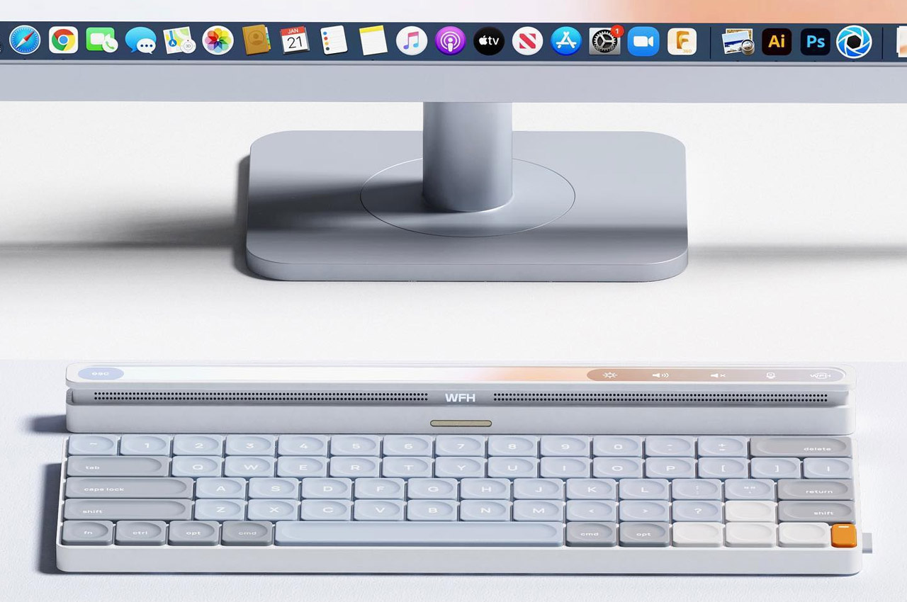 acollective，WFH keyboard，product design，Interactive keyboard，Ergonomics，Special keyboard for home office，