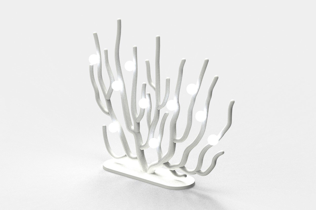 Lighting device，product design，Coral Blanche，Coral floor lamp，Yongwook Seong，