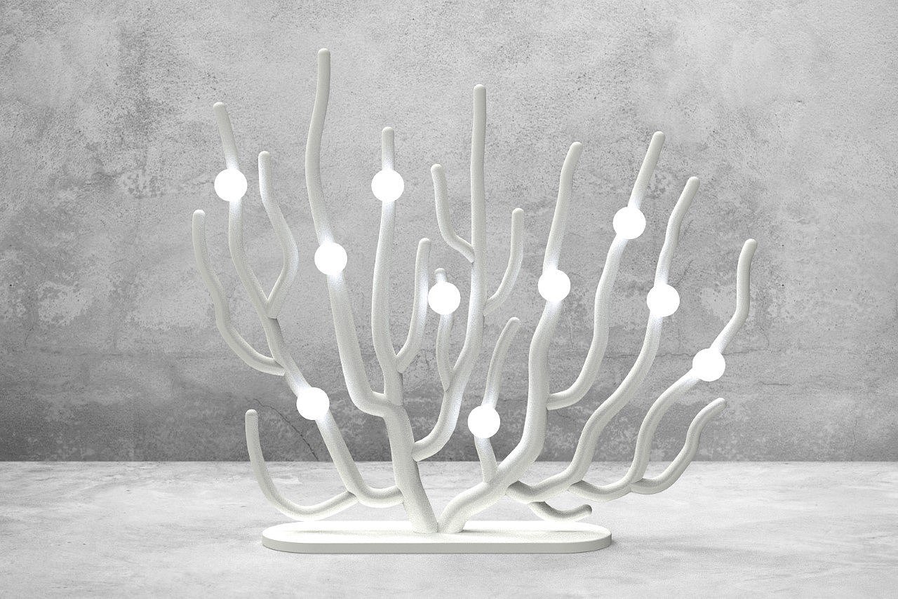 Lighting device，product design，Coral Blanche，Coral floor lamp，Yongwook Seong，