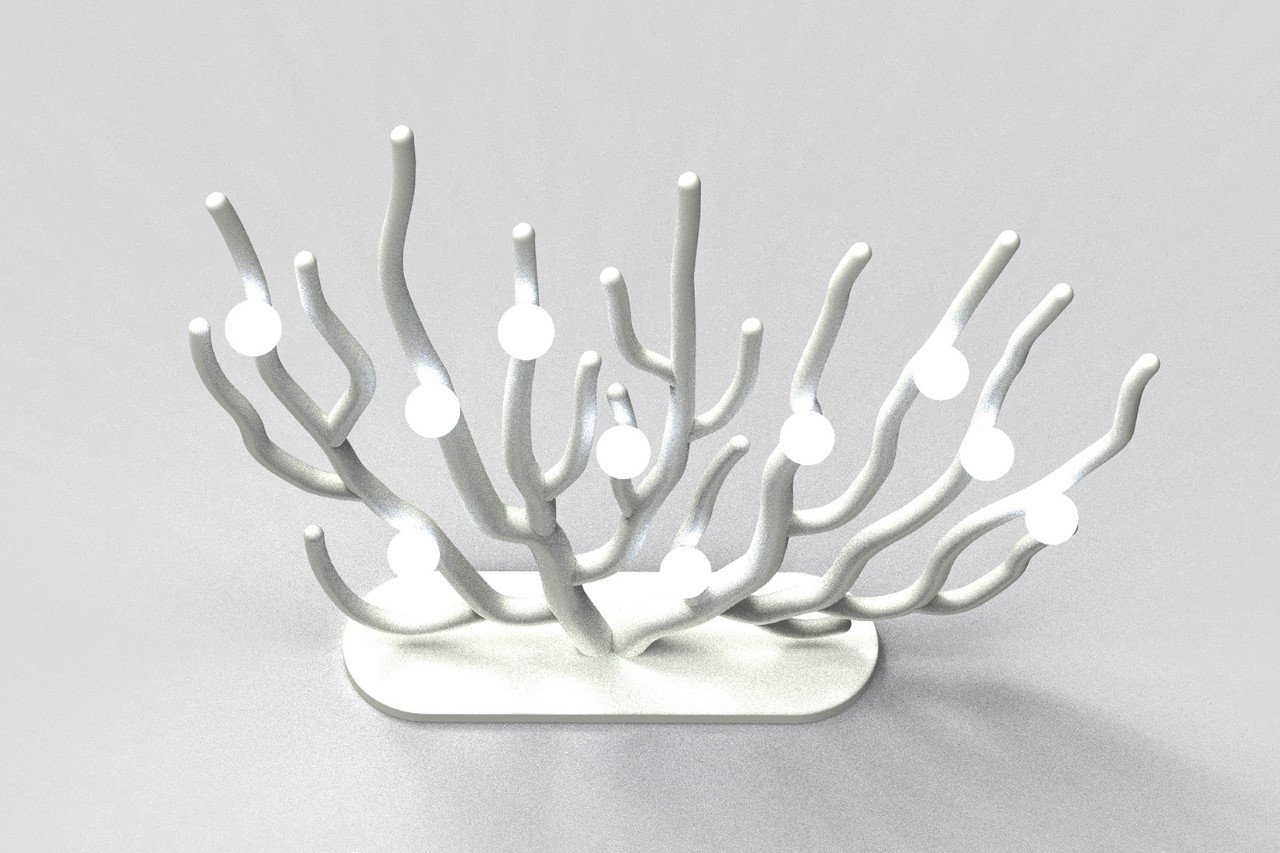 Lighting device，product design，Coral Blanche，Coral floor lamp，Yongwook Seong，