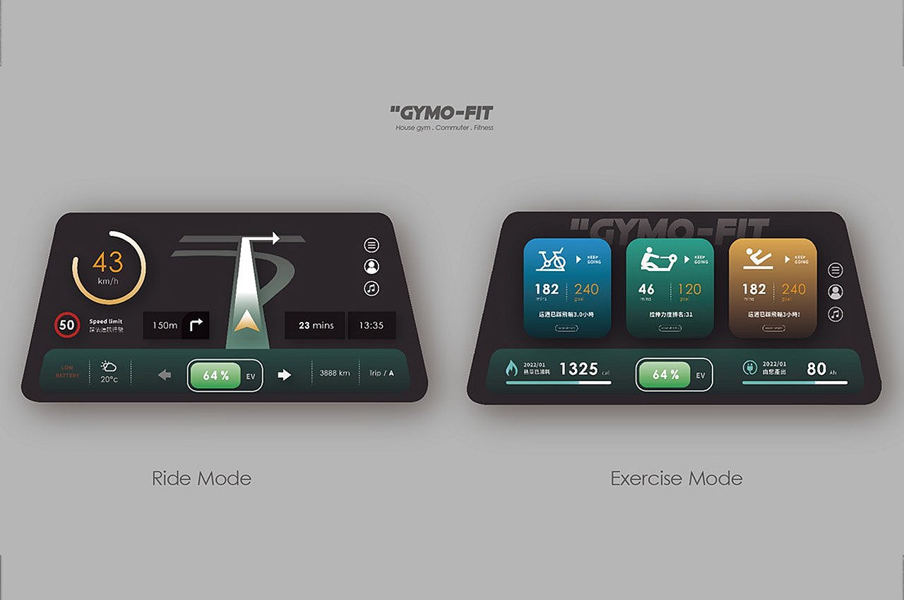 Raymond Wu，GYMO-FIT concept motorcycle，product design，Family fitness，Fitness motorcycle，Fitness Equipment，