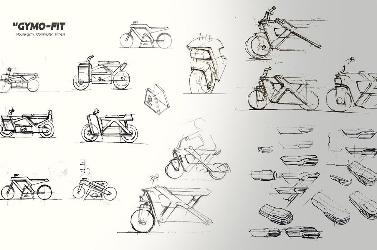 Raymond Wu，GYMO-FIT 概念摩托车，产品设计，家庭健身，健身摩托车，健身器材，