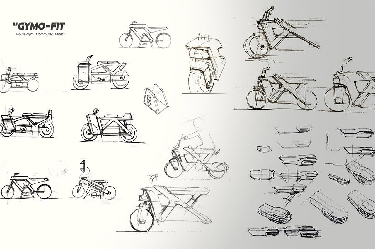 Raymond Wu，GYMO-FIT concept motorcycle，product design，Family fitness，Fitness motorcycle，Fitness Equipment，