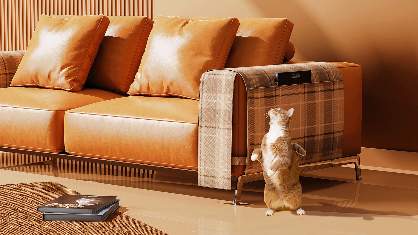 Sofa cover，Gloves，cat，sofa，