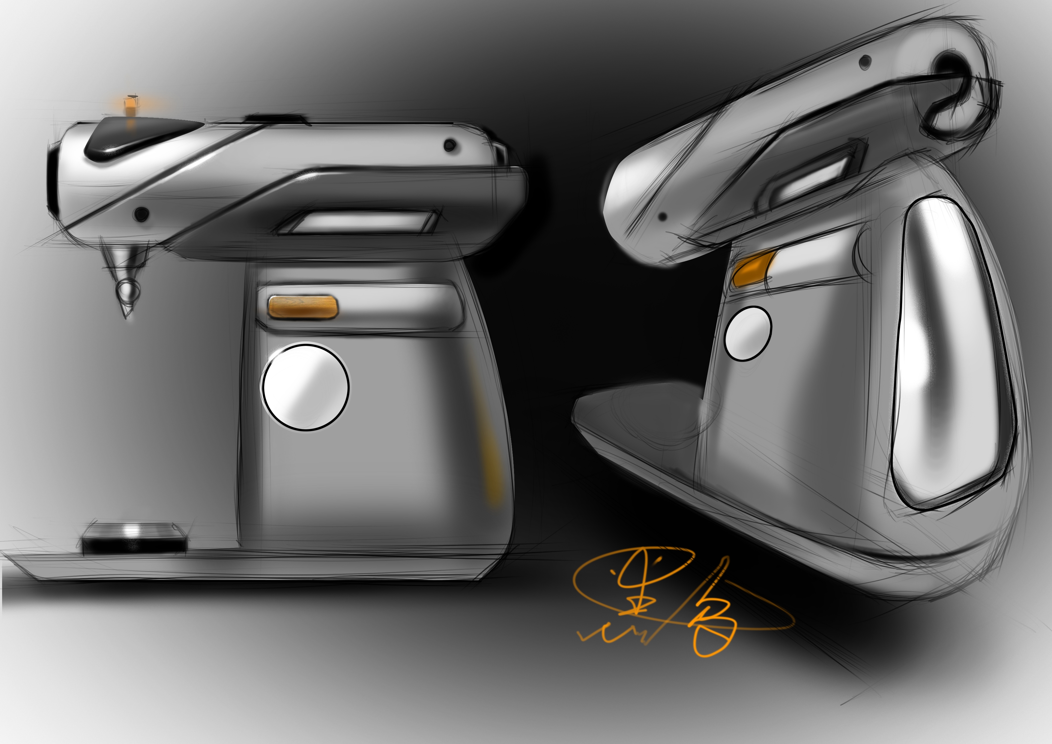 Hand drawn product design，