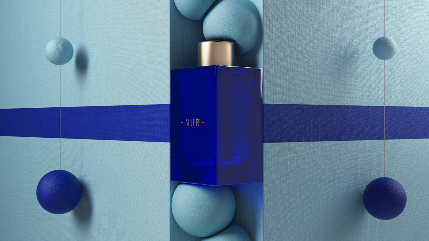 Perfume，blue，Bottle body，