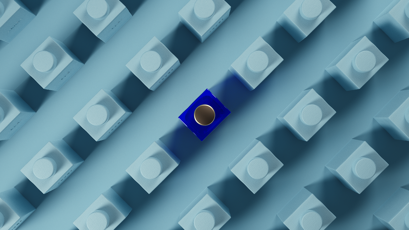 Perfume，blue，Bottle body，