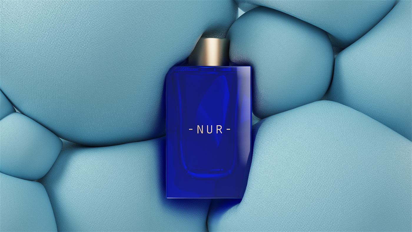 Perfume，blue，Bottle body，