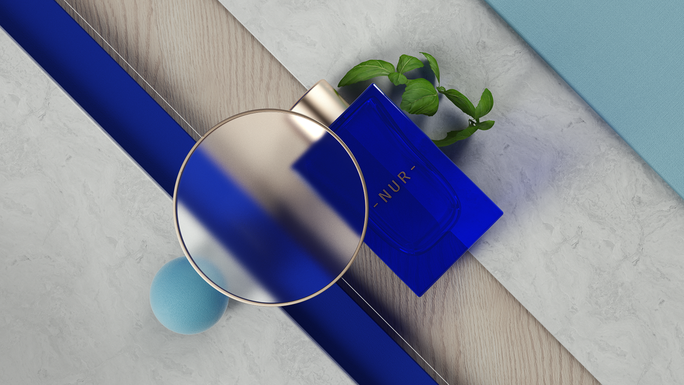 Perfume，blue，Bottle body，