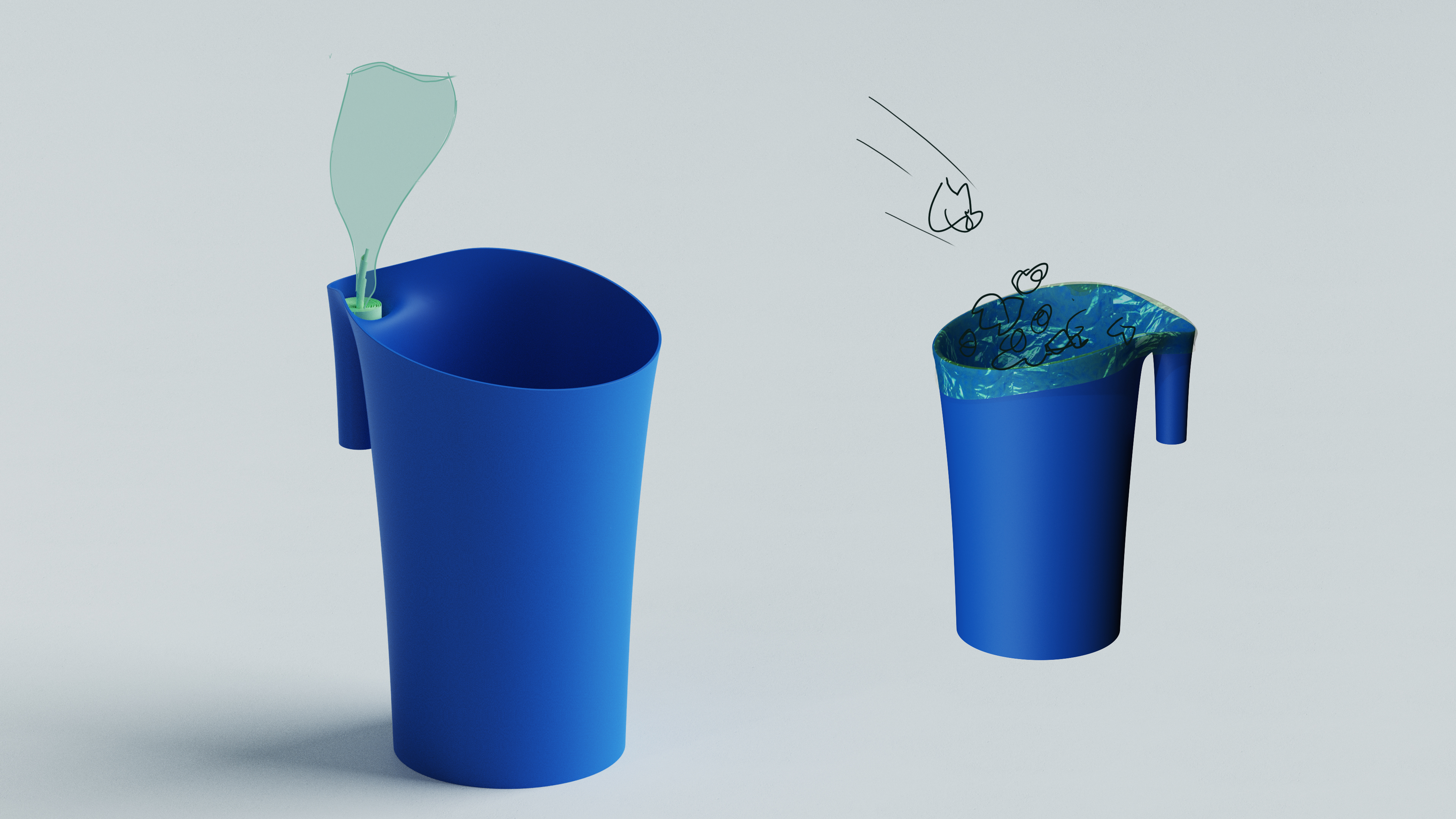 Storage and home recycling bucket，