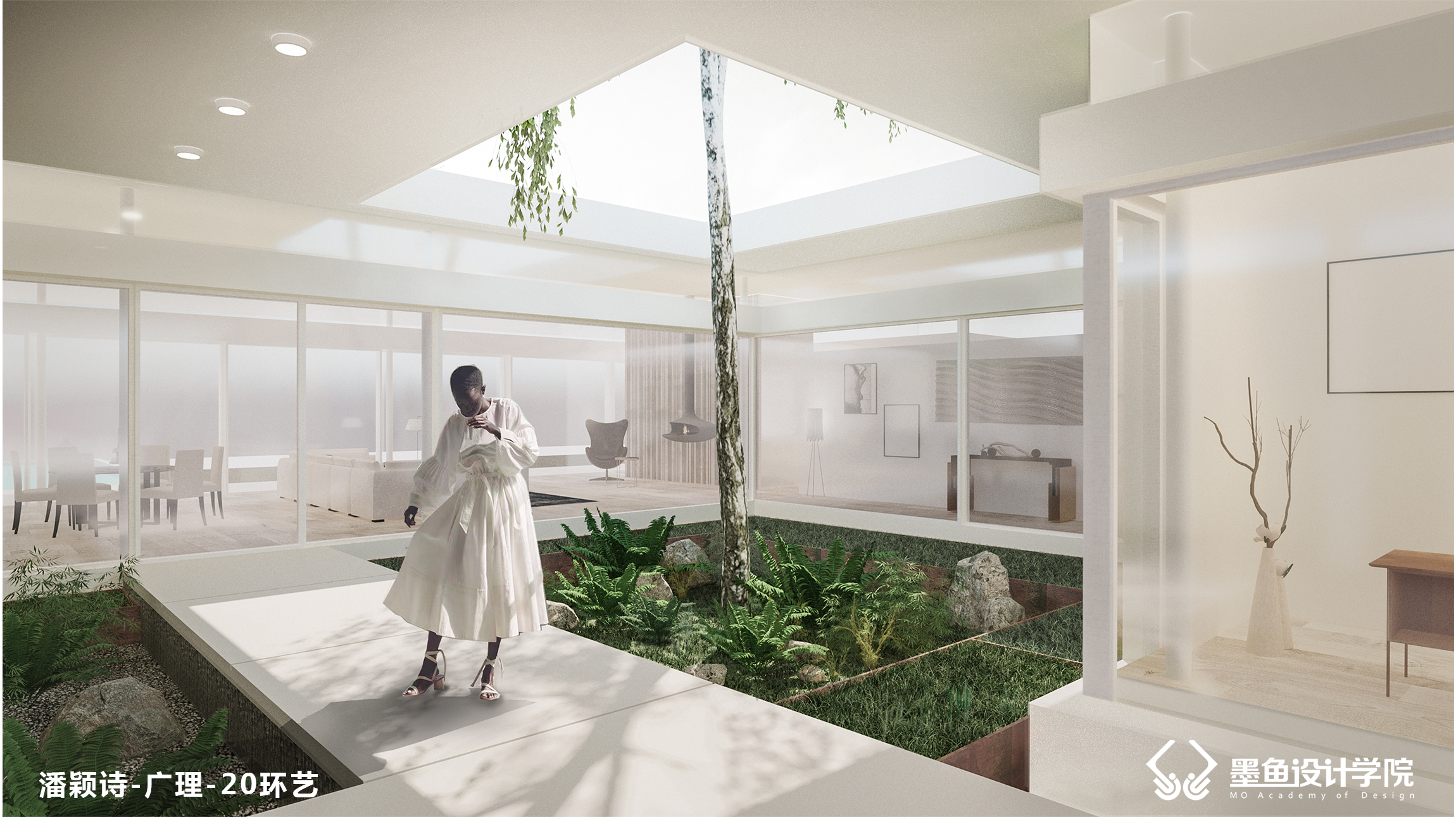 Cuttlefish Design Institute，Design，Realistic wind，Realistic wind rendering，vray，space design ，Architectural landscape design，