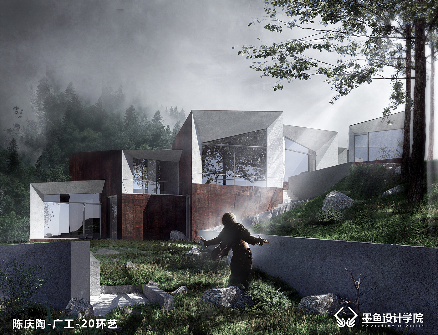 Cuttlefish Design Institute，Design，Realistic wind，Realistic wind rendering，vray，space design ，Architectural landscape design，