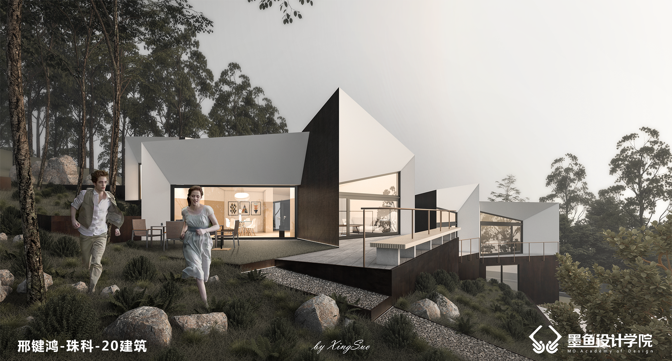 Cuttlefish Design Institute，Design，Realistic wind，Realistic wind rendering，vray，space design ，Architectural landscape design，