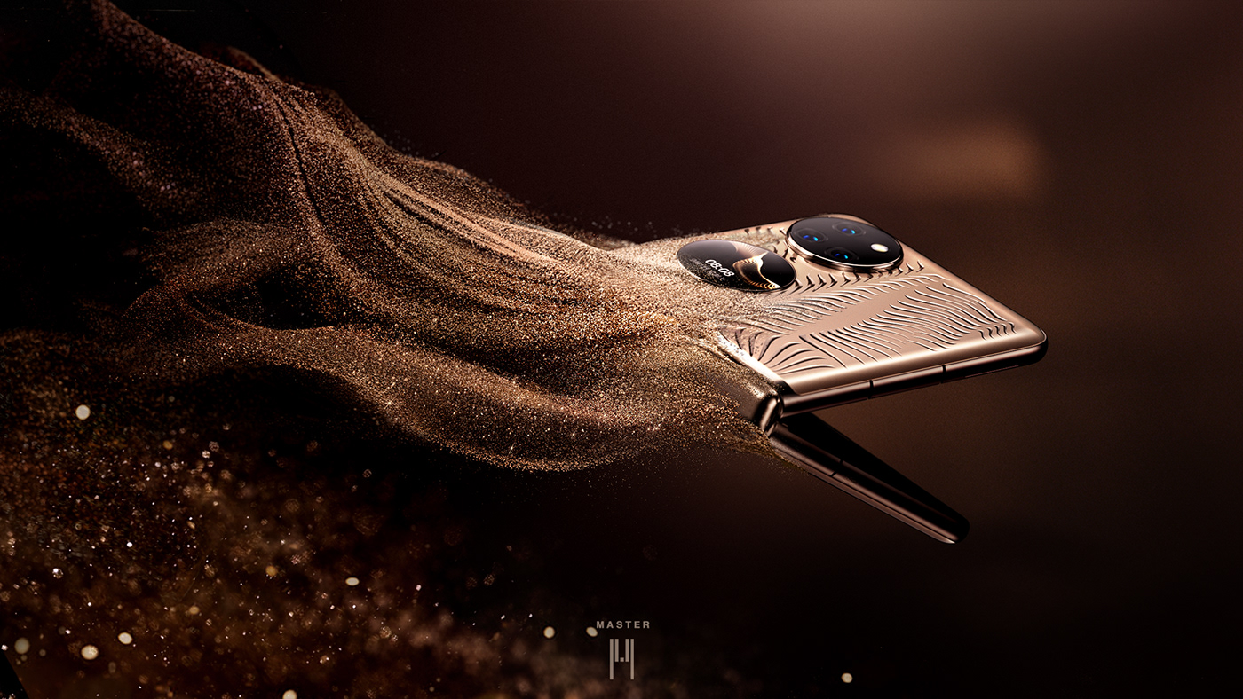 Huawei，Folding mobile phone，Champagne，