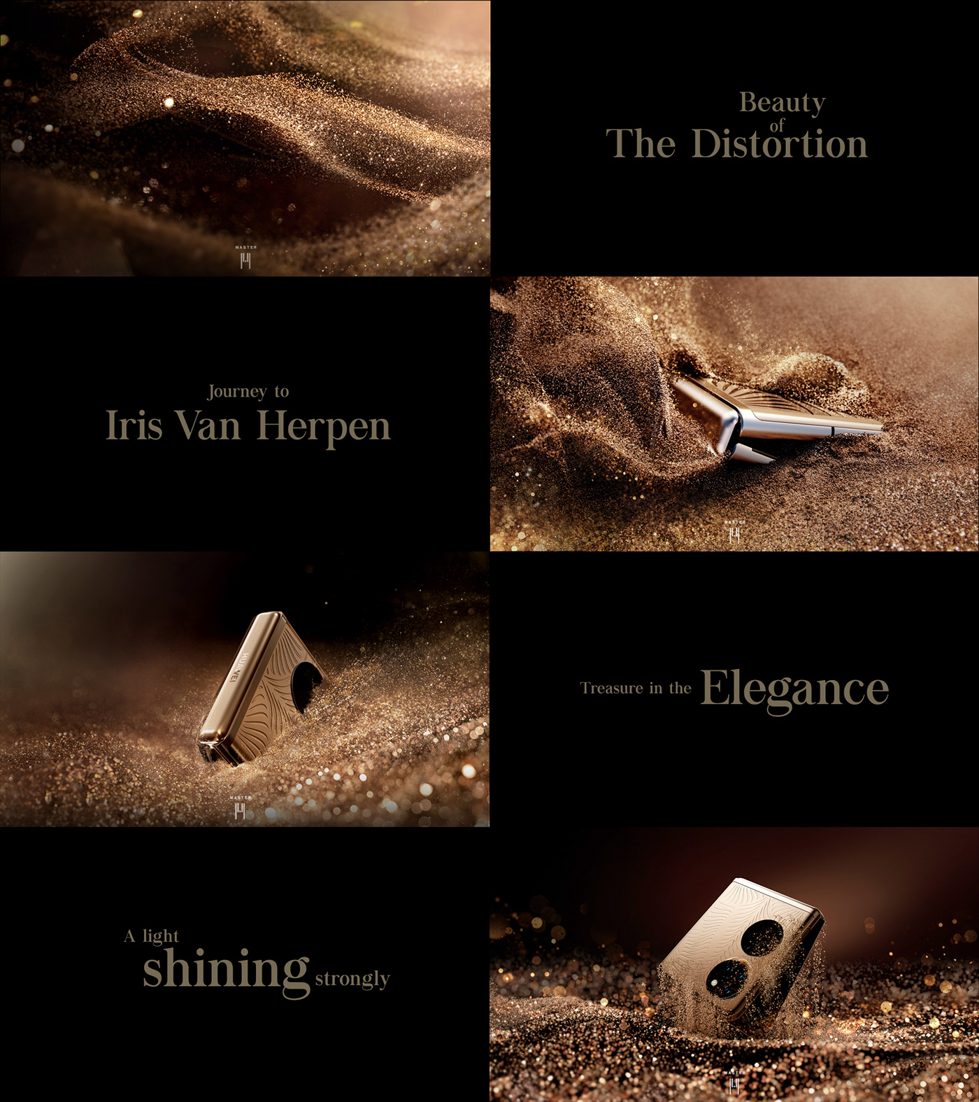 Huawei，Folding mobile phone，Champagne，