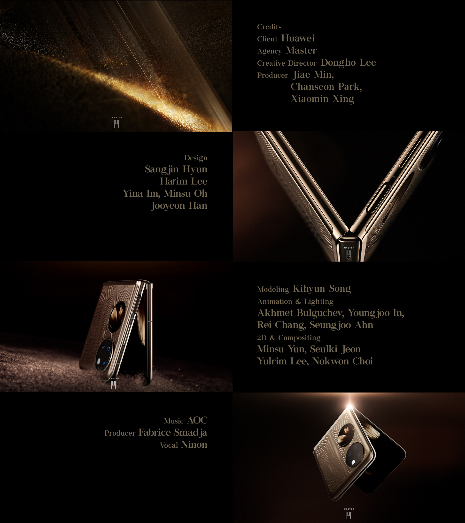 Huawei，Folding mobile phone，Champagne，