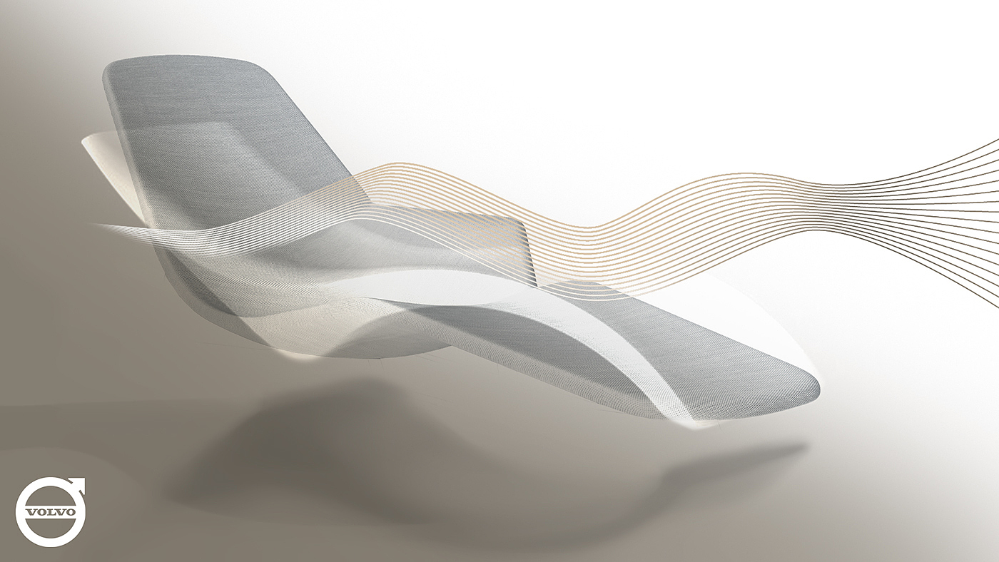 Render，Hand drawn，Volvo Sense，automobile，