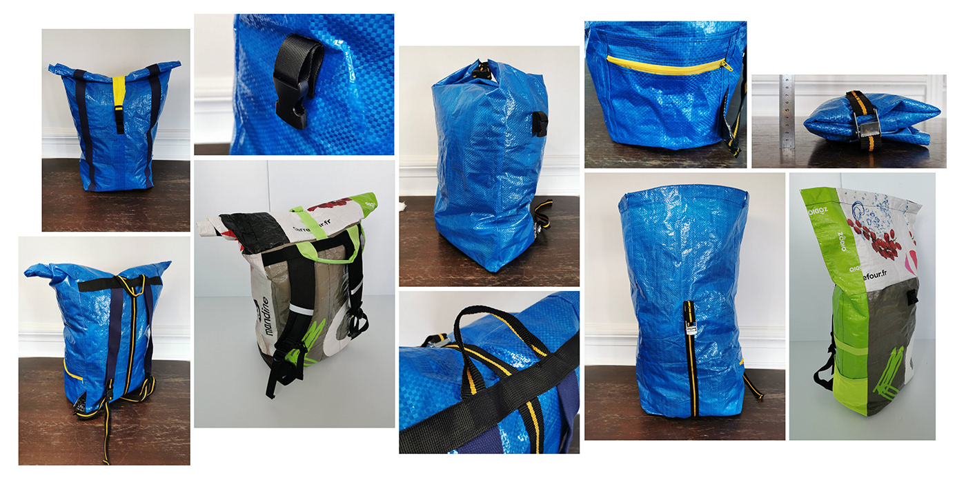 DESIGN BY CARREFOUR，Shopping backpack，product design，Foldable design，waterproof，