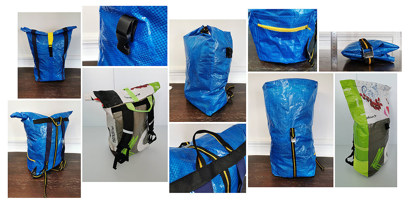 DESIGN BY CARREFOUR，Shopping backpack，product design，Foldable design，waterproof，