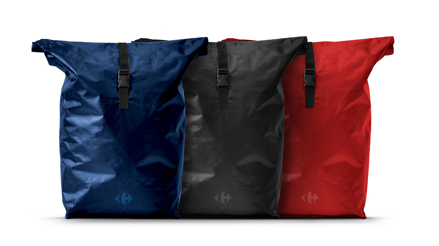 DESIGN BY CARREFOUR，Shopping backpack，product design，Foldable design，waterproof，