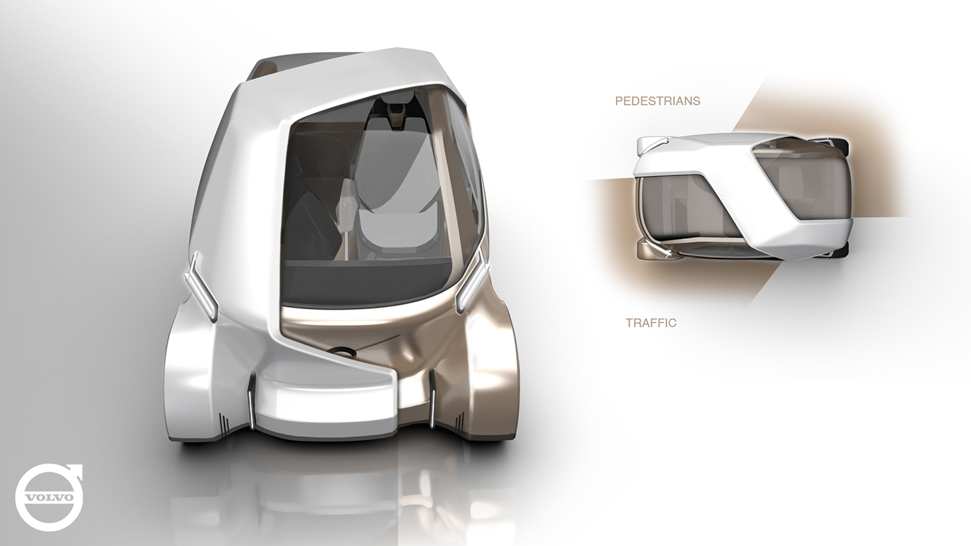 Render，Hand drawn，Volvo Sense，automobile，
