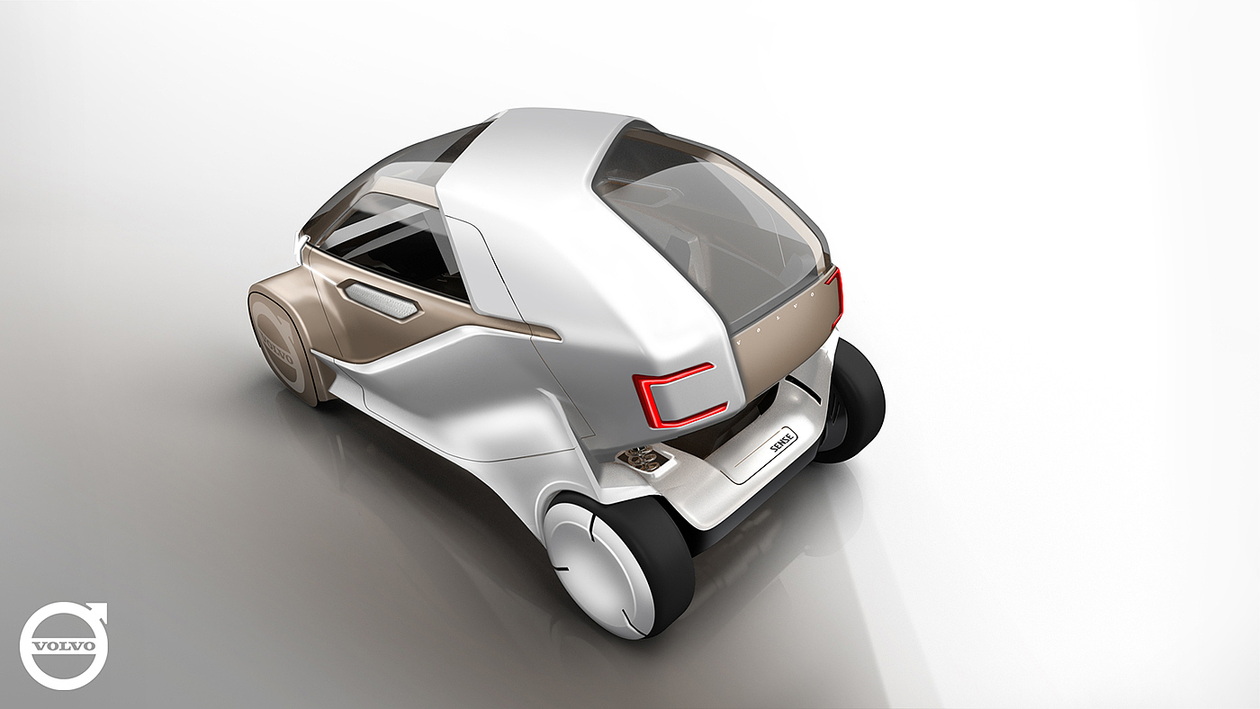 Render，Hand drawn，Volvo Sense，automobile，