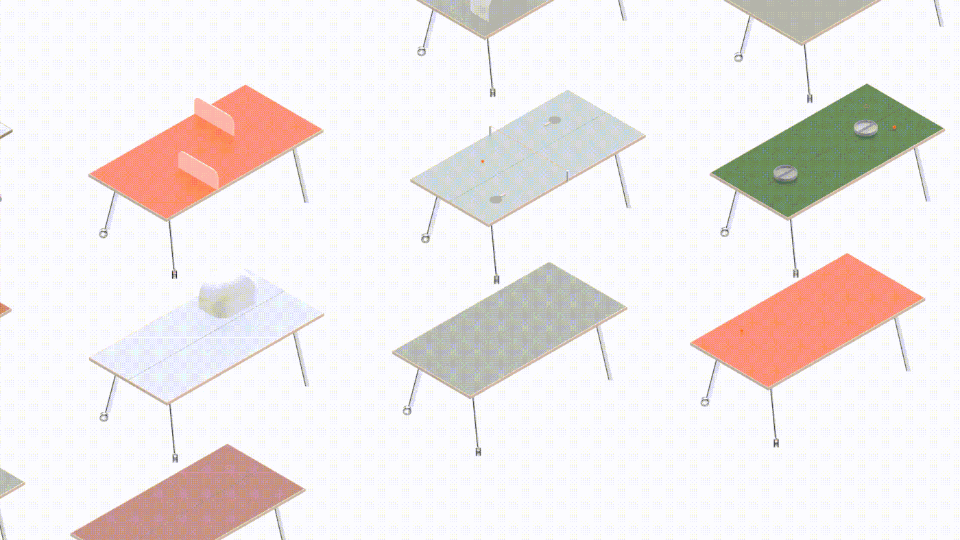 Game table，product design，Diversified games，Play table，Modern table tennis table，