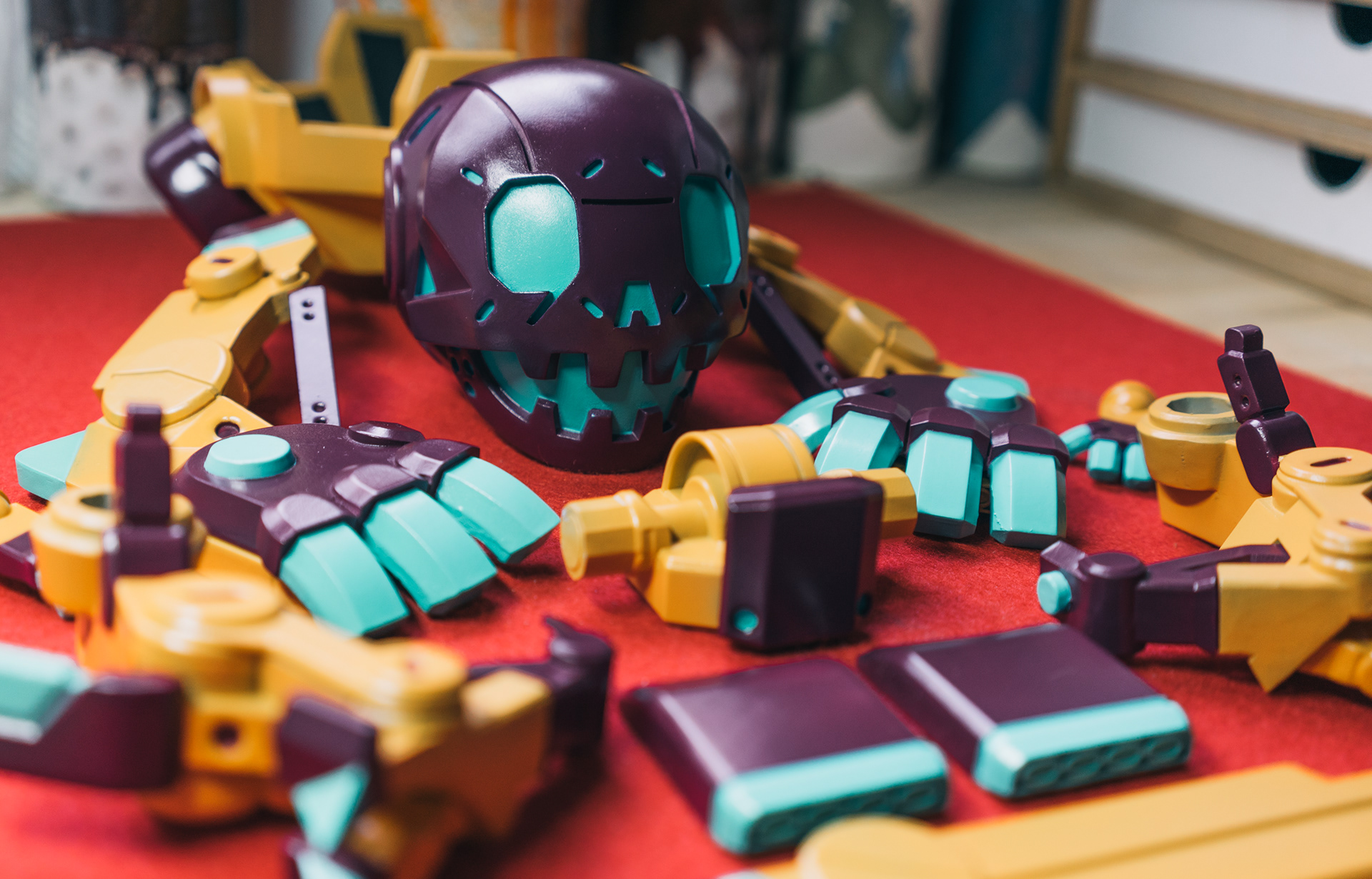 SADGAS VFX，MECHAVERITA，product design，Kickstarter，Calaveritas，Mecha，self-control，Foam rubber shell，