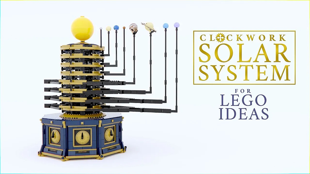 Chris Orchard & Bren，Mechanical Lego Solar System，99.8% accuracy，Product color household registration，Electrification model，