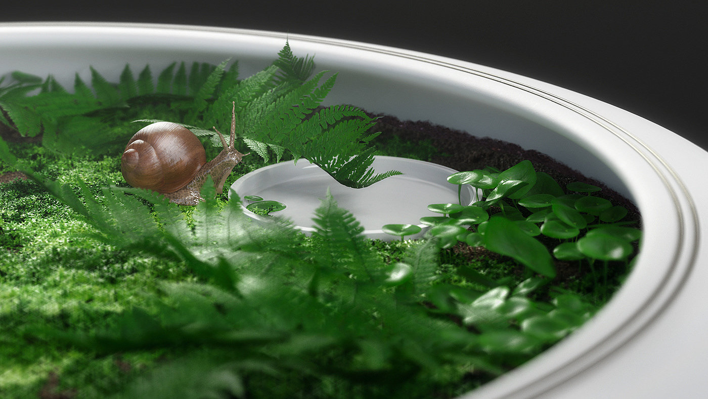 Ruslan Mazur，Snail farm，product design，Snail glass container，